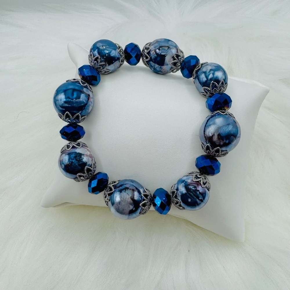Large Statement Glass Beaded Bracelets Style A - image 4